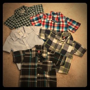 Set of 5 boys summer button down shirts
